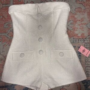 PrettyLittleThing Sparkling white romper